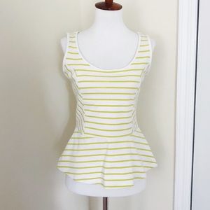 Peplum Striped Tank Top